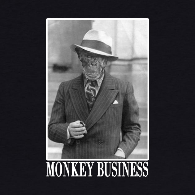 Monkey Business White Text by The Loveshack